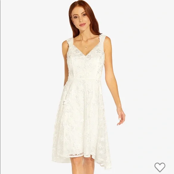adrianna papell embroidered floral dress Adrianna Papell main image 1